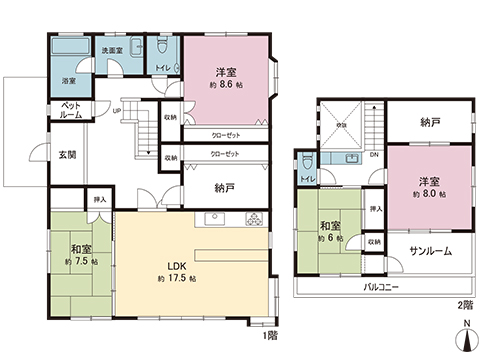 中古戸建 宇都宮市越戸町 宇都宮芳賀ライト線陽東３丁目駅 2,150万円