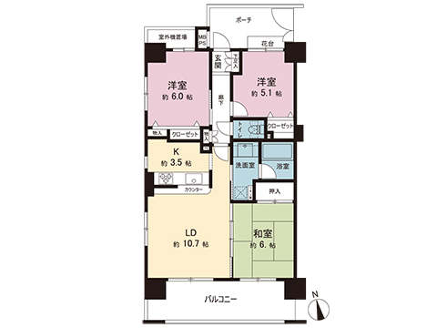 中古マンション 川越市岸町１丁目 東武東上線川越駅 2,850万円