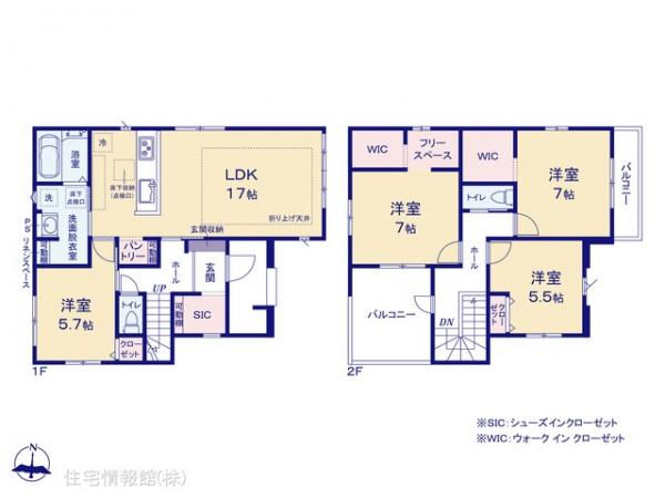 新築戸建 千葉県船橋市大穴北１丁目22-17 京成松戸線三咲駅 4,399万円