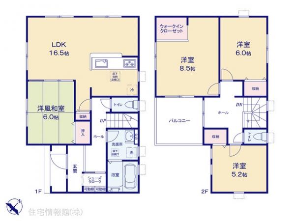新築戸建 埼玉県上尾市大字瓦葺839-2 埼玉新都市交通伊奈線沼南駅 3,780万円