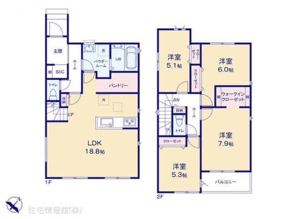 新築戸建 神奈川県相模原市中央区上溝４丁目3341-7 JR相模線上溝駅 3,390万円
