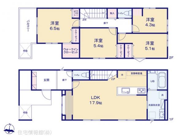 新築戸建 埼玉県越谷市大字大竹361-2 東武伊勢崎線大袋駅 4,780万円
