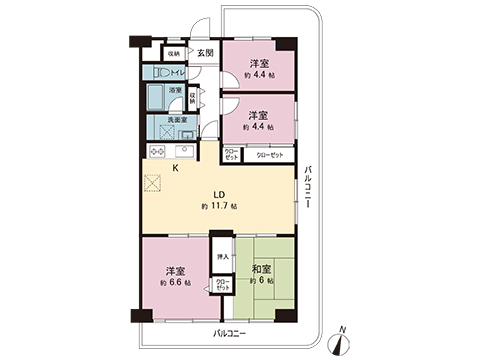 中古マンション 座間市小松原１丁目 小田急江ノ島線南林間駅 2,380万円