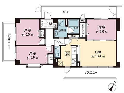 中古マンション 大和市つきみ野１丁目 東急田園都市線つきみ野駅 3,780万円