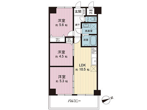 中古マンション 大和市深見 小田急江ノ島線大和駅 2,399万円