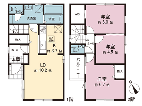新築戸建 東久留米市前沢５丁目 西武新宿線花小金井駅 3,880万円