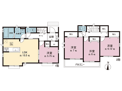 新築戸建 さいたま市見沼区大字東宮下 東武野田線七里駅 3,490万円