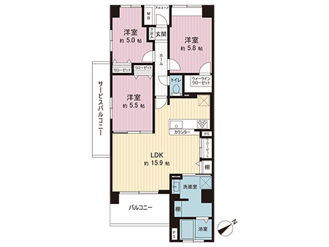中古マンション 海老名市河原口４丁目 JR相模線厚木駅 3,790万円
