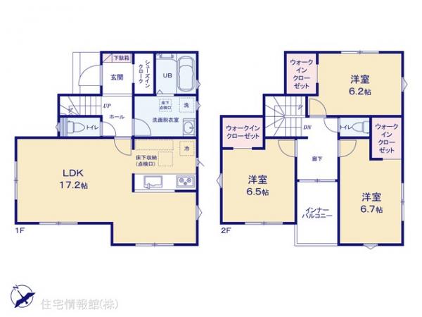 新築戸建 千葉県鎌ケ谷市中佐津間１丁目6-22 東武野田線六実駅 3,099万円