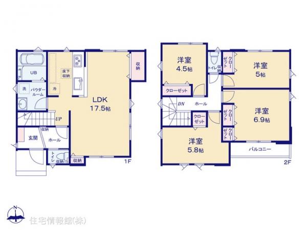 新築戸建 東京都八王子市上野町 JR中央線八王子駅 5,599万円
