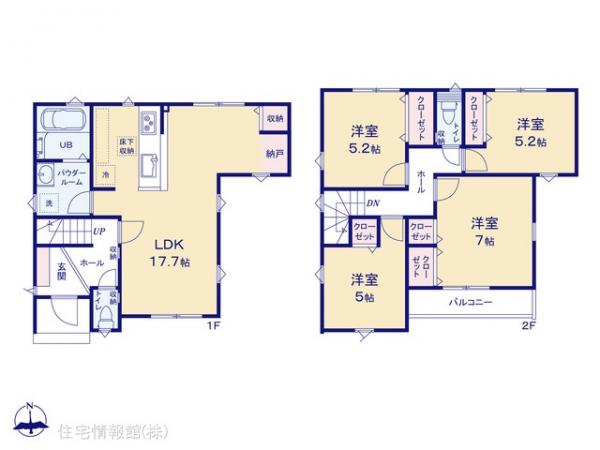 新築戸建 東京都八王子市上野町26-5 JR中央線八王子駅 5,399万円