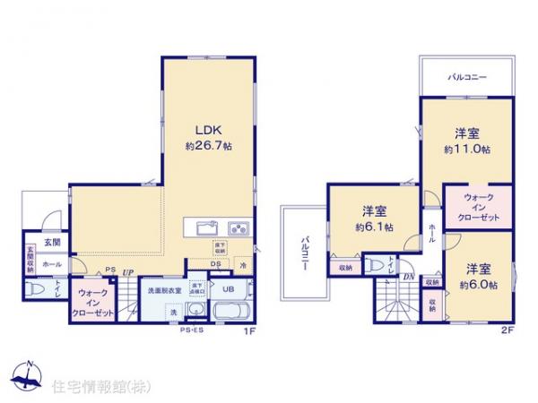 新築戸建 東京都八王子市長沼町134-74 京王線長沼駅 4,699万円
