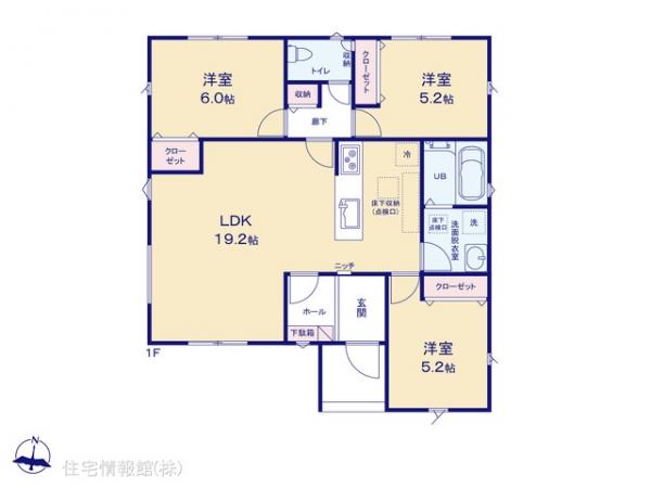 新築戸建 埼玉県越谷市千間台東２丁目 東武伊勢崎線せんげん台駅 5,499万円