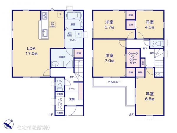 新築戸建 千葉県船橋市上山町２丁目360-17 JR武蔵野線船橋法典駅 4,180万円