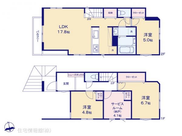 新築戸建 千葉県千葉市花見川区花園町2449-6 JR中央・総武線新検見川駅 4,580万円