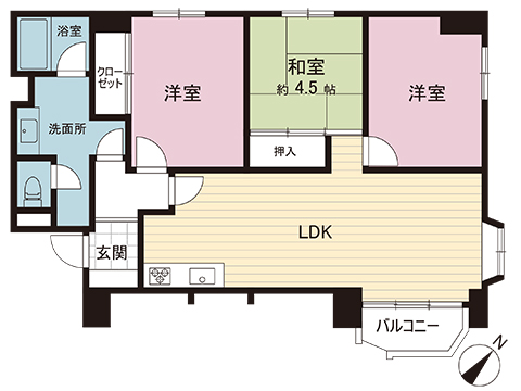 中古マンション 海老名市さつき町 小田急線厚木駅 1,750万円