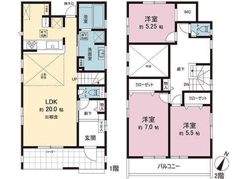 新築戸建 横浜市瀬谷区北新 小田急江ノ島線桜ヶ丘駅 5,380万円