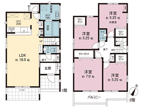 新築戸建 横浜市瀬谷区北新 小田急江ノ島線桜ヶ丘駅 5,180万円