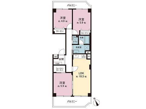 中古マンション 府中市押立町３丁目 京王線武蔵野台駅 2,480万円