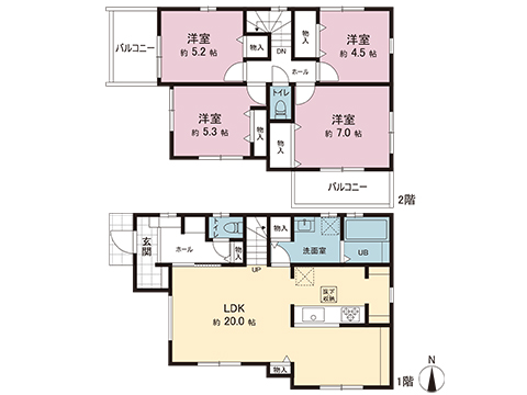 新築戸建 あきる野市伊奈 JR五日市線武蔵増戸駅 3,180万円