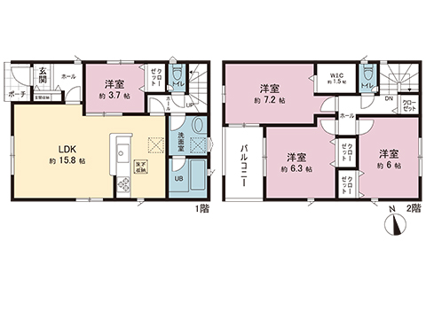 新築戸建 海老名市中野１丁目 JR相模線社家駅 3,280万円