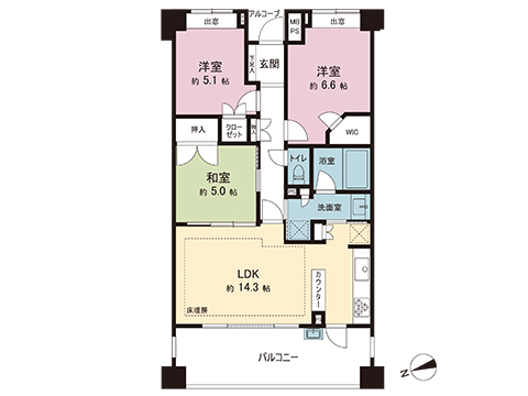 中古マンション 府中市押立町３丁目 京王線武蔵野台駅 4,380万円