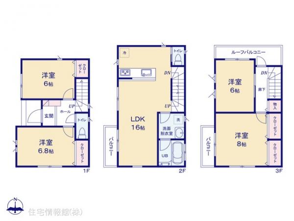 新築戸建 埼玉県川口市大字伊刈345-3 JR京浜東北線蕨駅 3,980万円