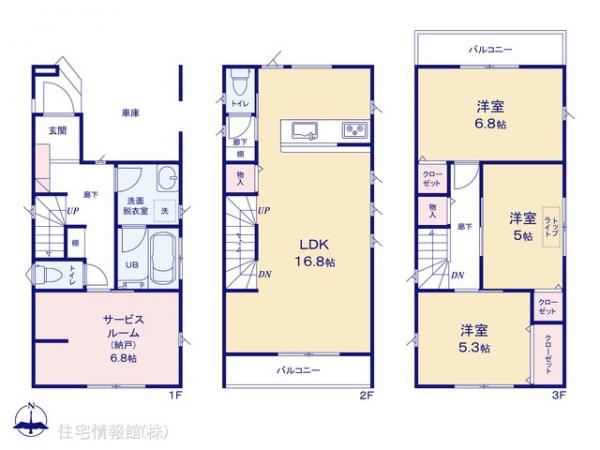 新築戸建 埼玉県川口市大字伊刈345-3 JR京浜東北線蕨駅 3,680万円