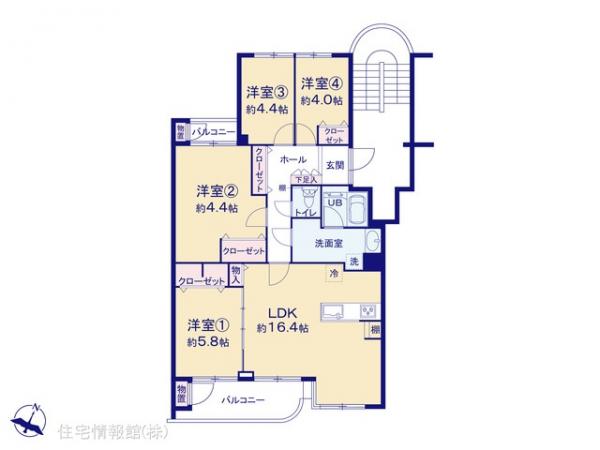 中古マンション 神奈川県横浜市都筑区荏田南１丁目19-6 横浜市営地下鉄グリーンライン都筑ふれあいの丘駅 3,290万円