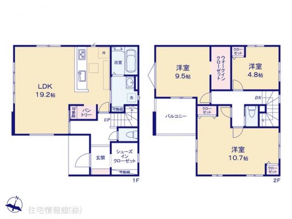 新築戸建 埼玉県川越市霞ケ関北４丁目5-8 東武東上線霞ケ関駅 4,599万円
