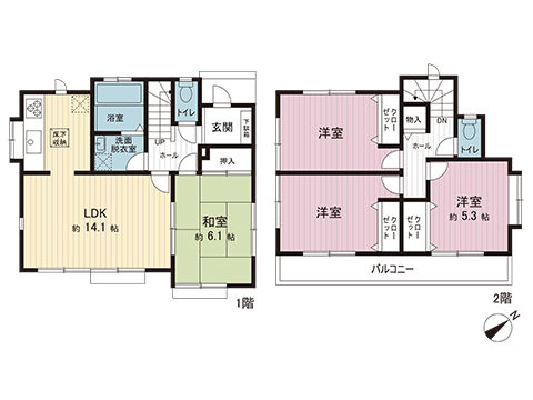 中古戸建 越谷市東大沢２丁目 東武伊勢崎線北越谷駅 2,999万円