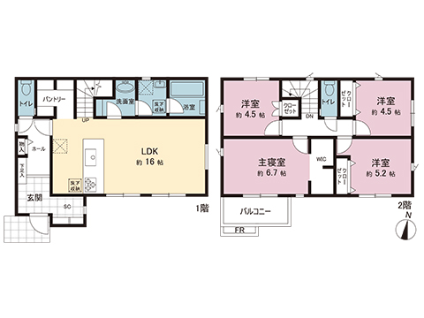 新築戸建 町田市真光寺１丁目 小田急多摩線はるひ野駅 4,398万円