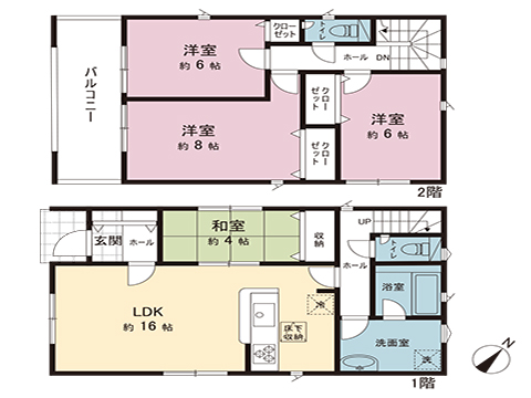 新築戸建 北葛飾郡杉戸町大字下高野 東武伊勢崎線和戸駅 2,180万円