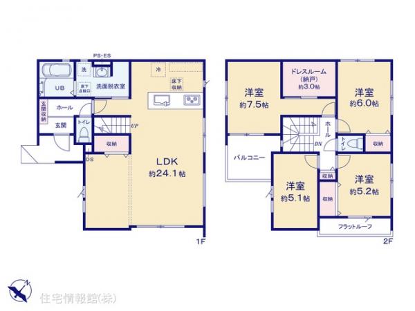 新築戸建 埼玉県越谷市蒲生１丁目1 東武伊勢崎線蒲生駅 5,399万円