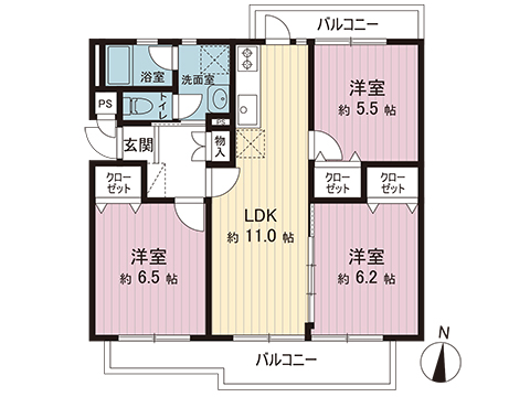 中古マンション 横浜市青葉区すすき野２丁目 東急田園都市線あざみ野駅 2,498万円