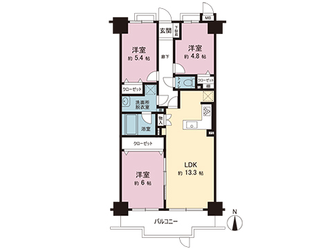 中古マンション 日野市万願寺５丁目 多摩モノレール万願寺駅 3,549万円