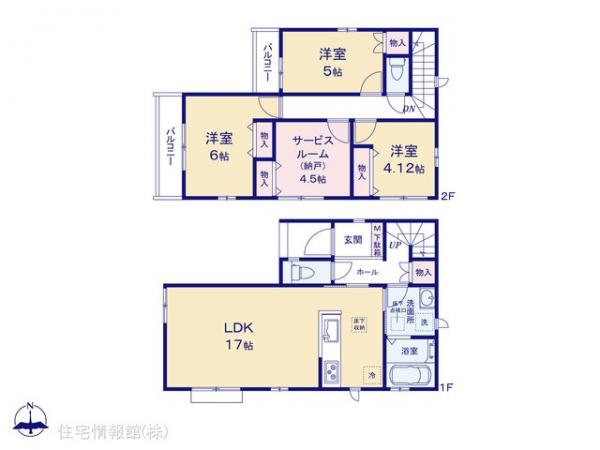 新築戸建 東京都足立区西新井４丁目24-8 日暮里・舎人ライナー谷在家駅 6,190万円