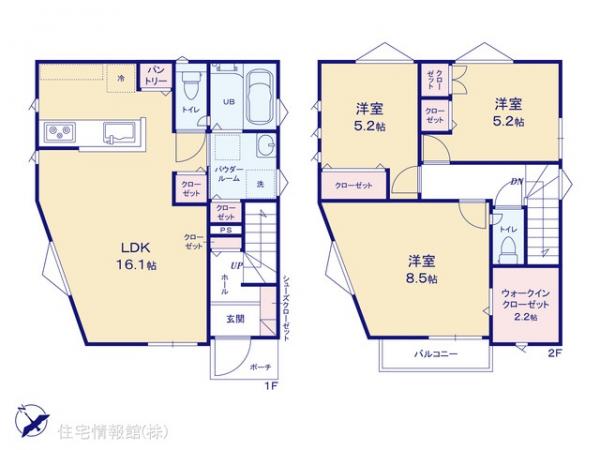 新築戸建 東京都調布市入間町３丁目7-17 小田急線成城学園前駅 7,980万円