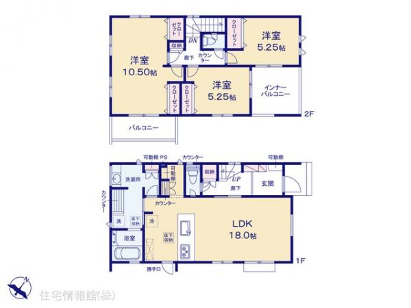 新築戸建 埼玉県川越市大字天沼新田 東武東上線鶴ヶ島駅 4,390万円