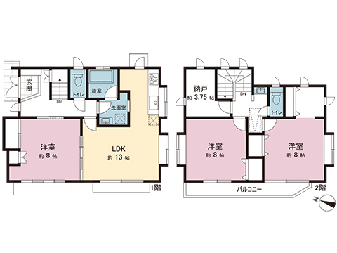 中古戸建 昭島市田中町１丁目 JR青梅線昭島駅 3,380万円