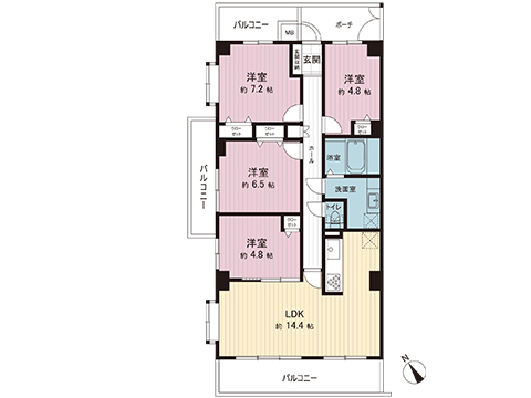 中古マンション 横浜市都筑区佐江戸町 横浜市営地下鉄グリーンライン中山駅 3,590万円