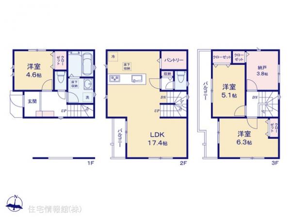 新築戸建 埼玉県川口市西青木４丁目4-14 JR京浜東北線西川口駅 5,280万円