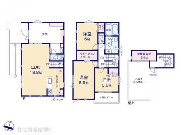 新築戸建 埼玉県さいたま市見沼区大字南中野1166-2 JR京浜東北線大宮駅 5,090万円