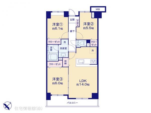 中古マンション 神奈川県茅ヶ崎市今宿1215-1 JR東海道本線(東京〜熱海)茅ヶ崎駅 2,699万円