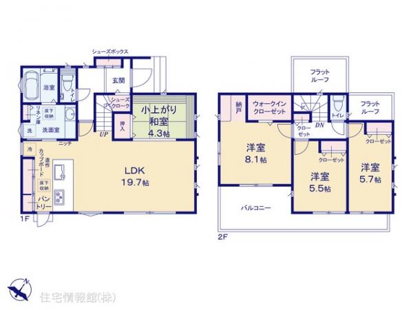 新築戸建 埼玉県入間郡三芳町大字藤久保260-34 東武東上線鶴瀬駅 6,480万円