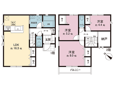 新築戸建 西多摩郡瑞穂町むさし野２丁目 JR八高線（八王子〜高麗川）箱根ヶ崎駅 2,680万円