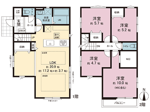 新築戸建 町田市金森東４丁目 JR横浜線成瀬駅 7,298万円