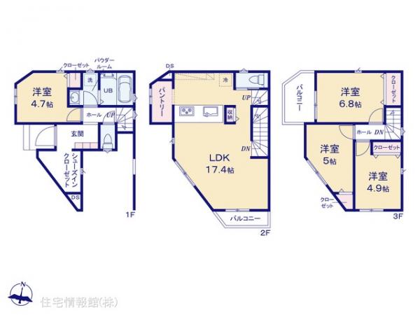 新築戸建 神奈川県鎌倉市小袋谷２丁目8-10 JR東海道本線(東京〜熱海)大船駅 5,280万円