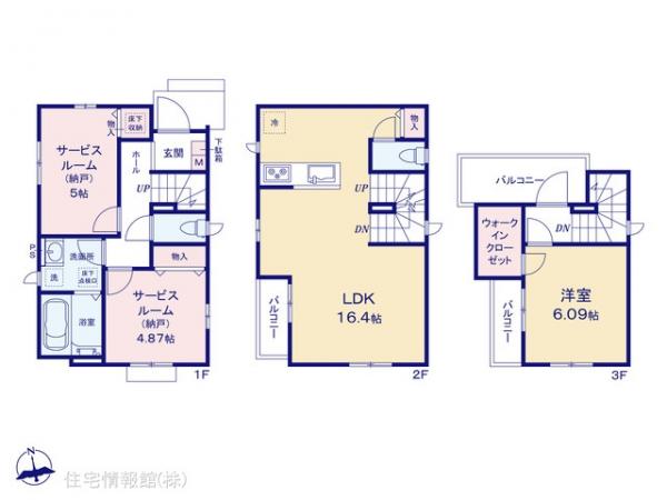 新築戸建 千葉県市川市下新宿19-2 東西線妙典駅 5,990万円
