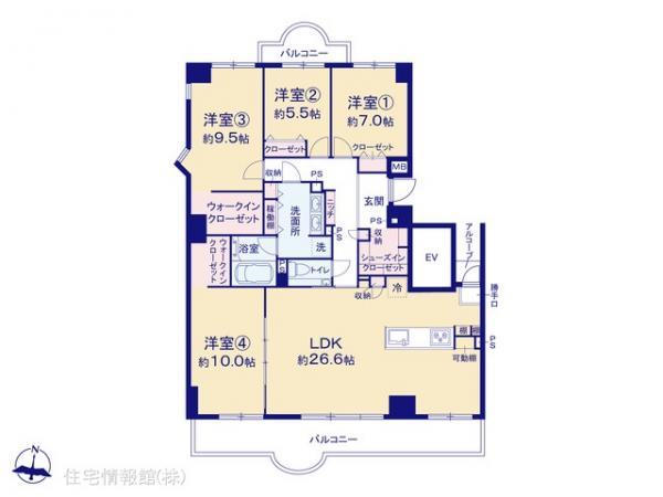 中古マンション 東京都多摩市豊ヶ丘３丁目5-1 京王相模原線京王多摩センター駅 4,990万円